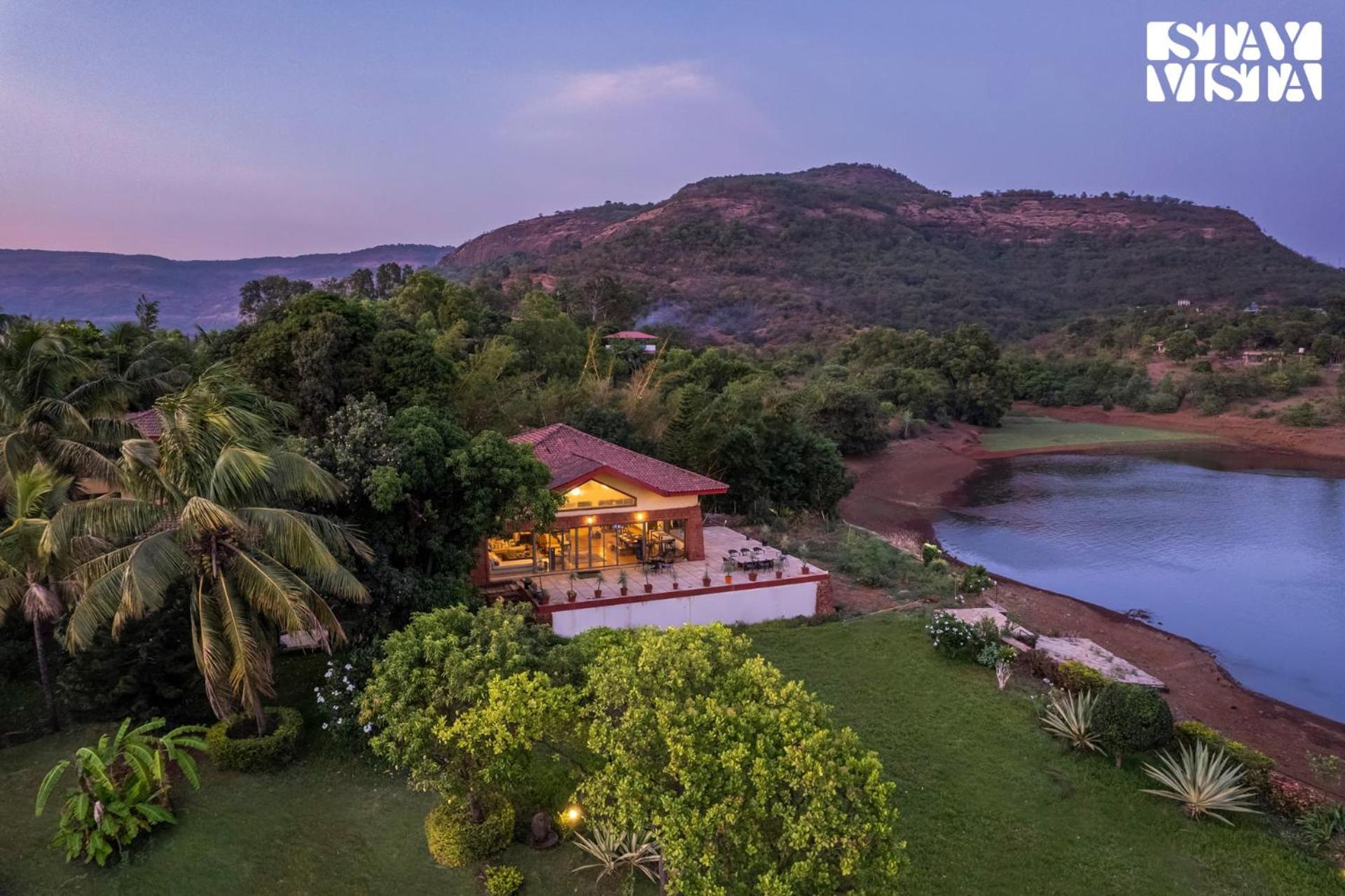 Stayvista At Three Shores With Lake View & Alfresco Dining Khamshet Exterior photo